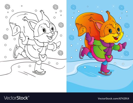 Белка на коньках