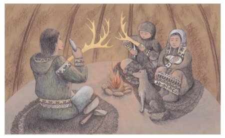 Орнамент олень Ханты манси