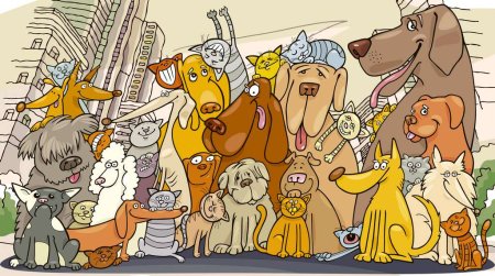 Много нарисованных собак