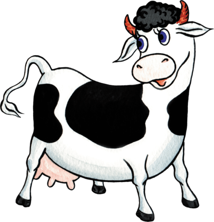 Корова мультяшная