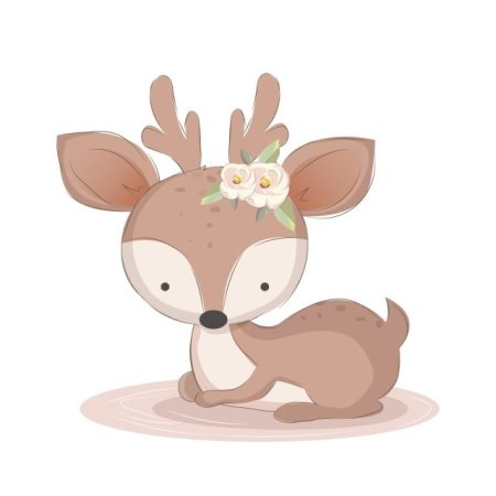 Милый Олененок мультяшный