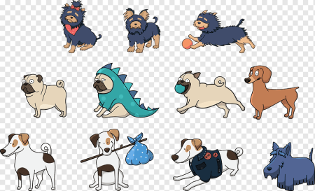 Собака в мультяшном стиле