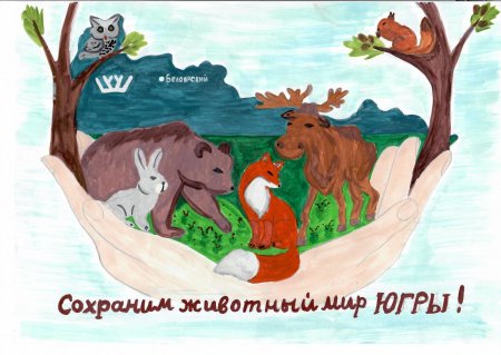 Плакат берегите животных