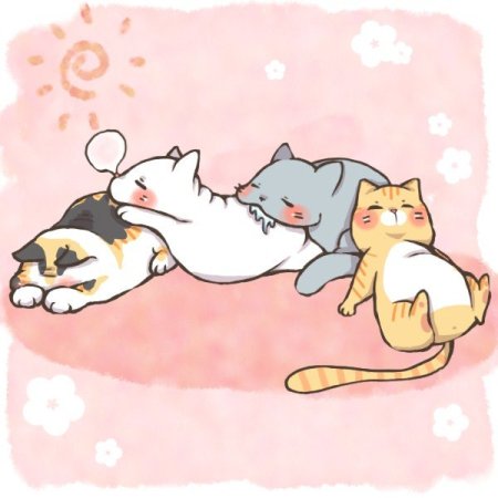 Спящий котенок арт
