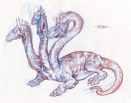 Трехголовая змея гидра