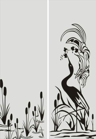 Трафаретные рисунки природы