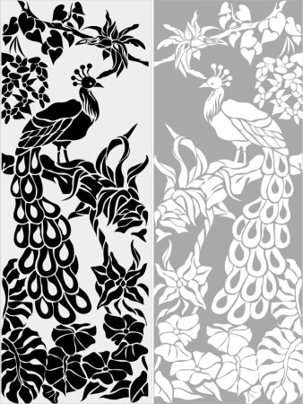 Рисунок на стекле китайские мотивы