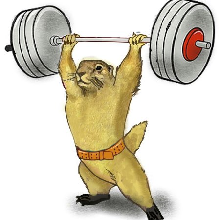 Штангист со штангой