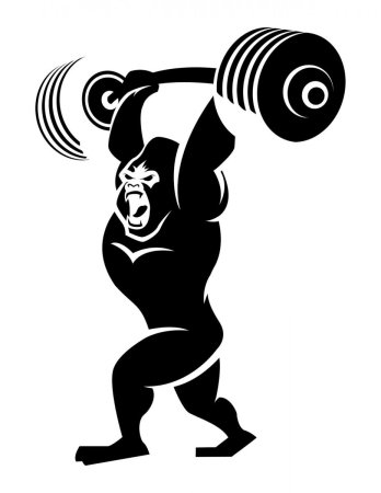 Спортсмен со штангой
