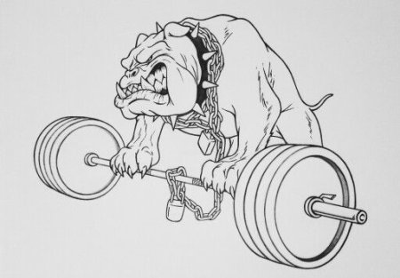 Тату штанга эскиз