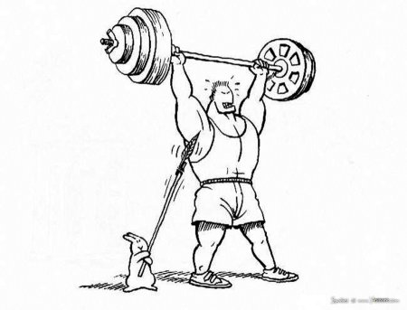 Силач со штангой