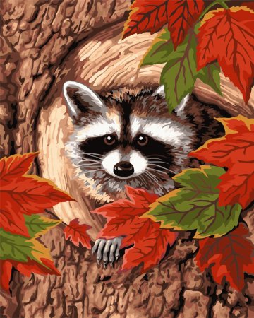 Картина по номерам Енотик