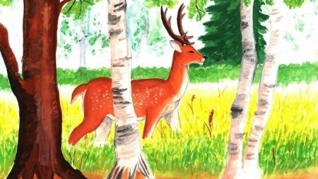 Рисование животные в лесу