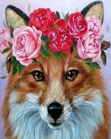 Лиса с венком