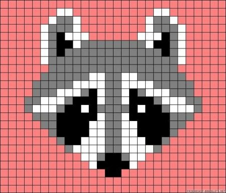 Рисунки по клеточкам животные