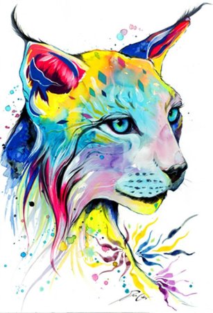 Разноцветные животные арт