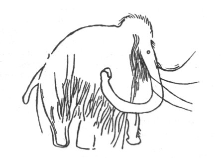 Мамонт наскальный рисунок