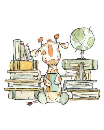 Животные с книгами рисунки