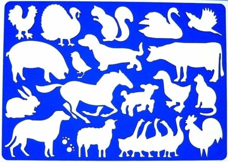 Трафарет домашние животные