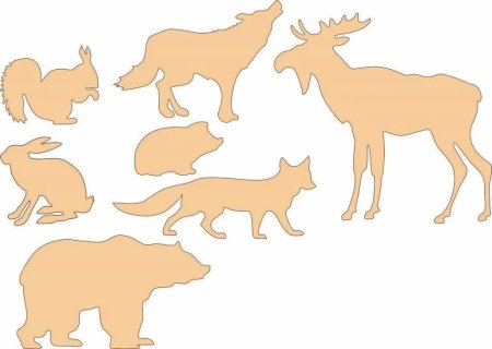 Трафареты животных для вырезания