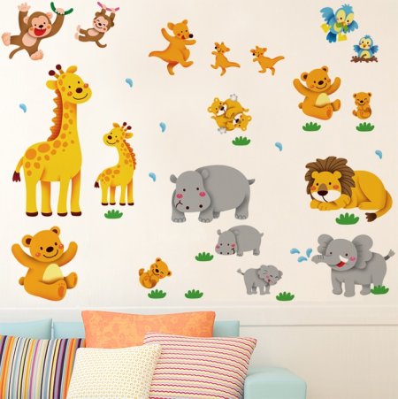 Животные на стену в детскую
