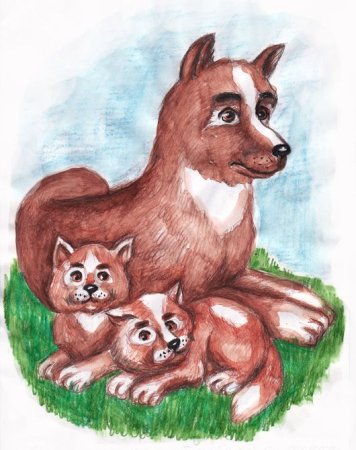 Детские рисунки животные