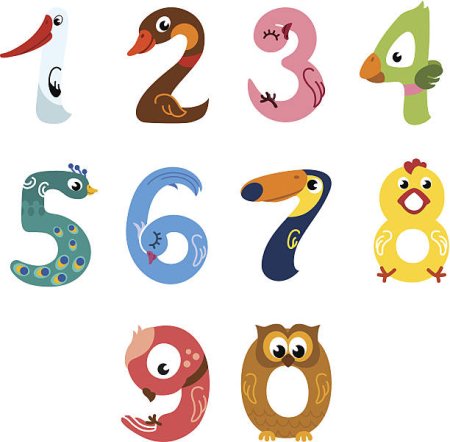 Цифры в форме животных