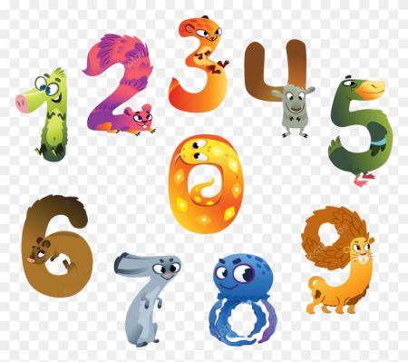 Цифры в виде зверей