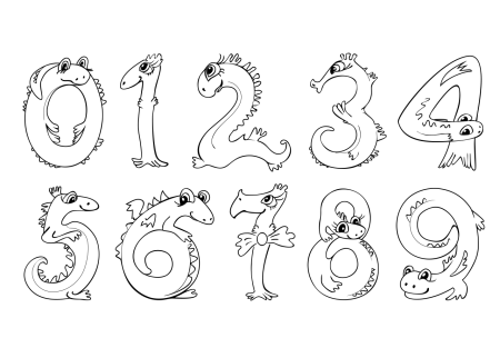 Красивые цифры в виде животных