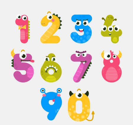 Цифры в виде предметов