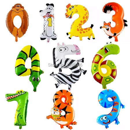 Цифры в виде животных