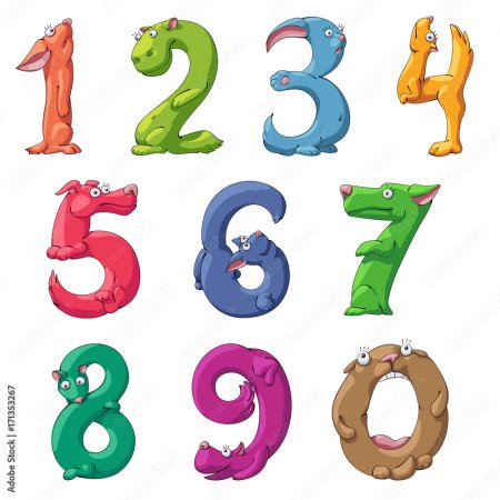 Цифры животные