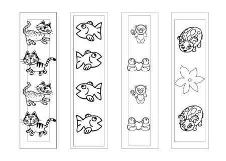 Трафарет закладки для книг