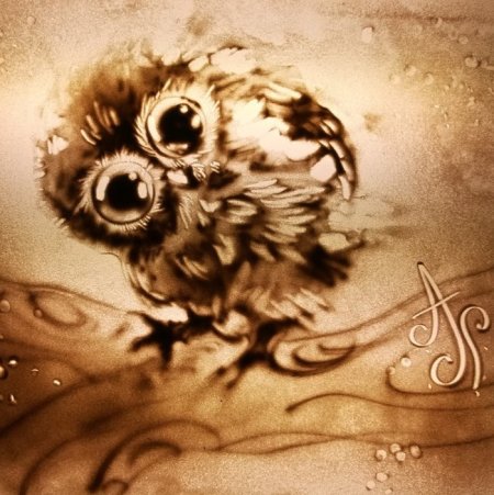 Рисование песком на стекле