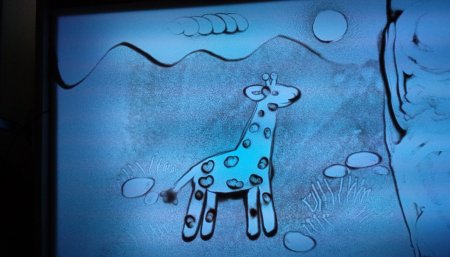 Рисование песком животных для детей