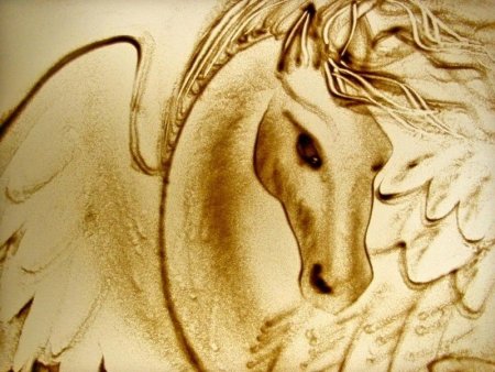 Рисование песком