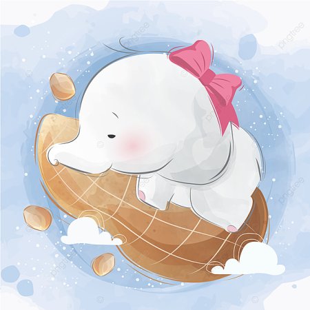 Слоник спит на облаке