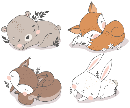 Рисунки спящих животных