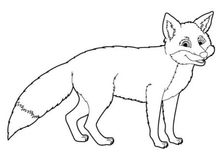 Трафарет лисы для детей