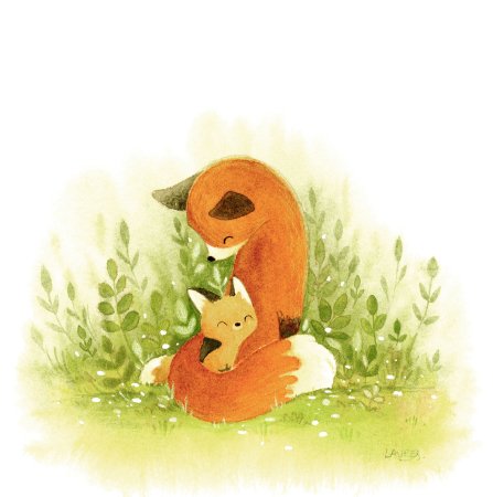 Лиса милые иллюстрации