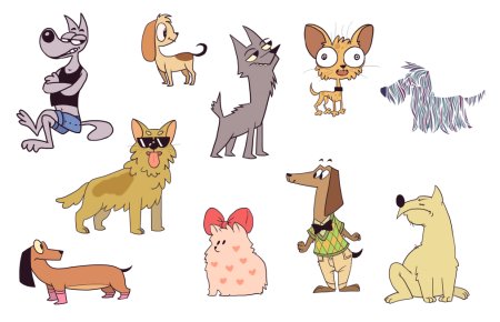 Собака в мультяшном стиле