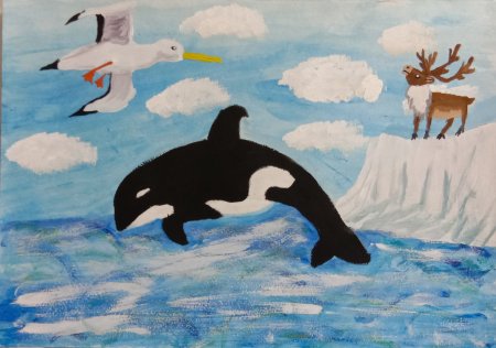 Рисование животные Арктики