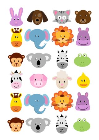 Мордочки животных для детей