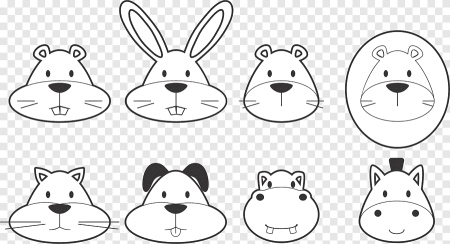 Мордочки животных для детей простые