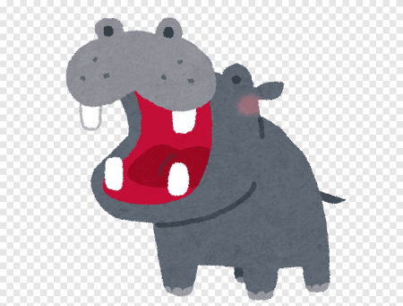 Гиппопотам с открытым ртом для детей