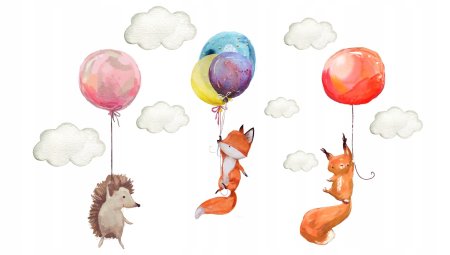 Заяц на воздушном шаре иллюстрации