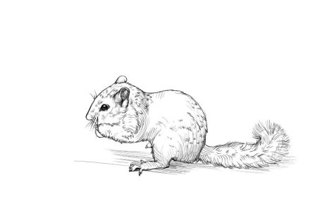 Бурундук рисунок карандашом