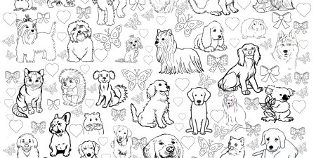 Раскраски много на одном листе