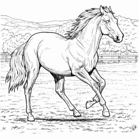 Лошадь Пржевальского раскраска