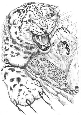 Снежный Барс эскиз